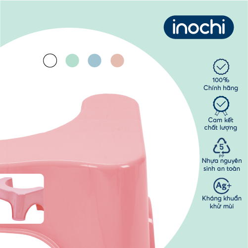 Ghế kê chân toilet Inochi - Notoro màu Xanh/Hồng