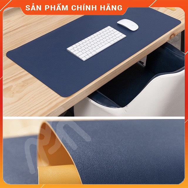 Thảm Lót Chuột Cỡ Lớn, Dùng Được Hai Mặt - Da PU Chống Nước - Doron HD01 - Kiêm Deskpad Thảm Da, Trải Bàn Làm Việc - Hàng Nhập Khẩu