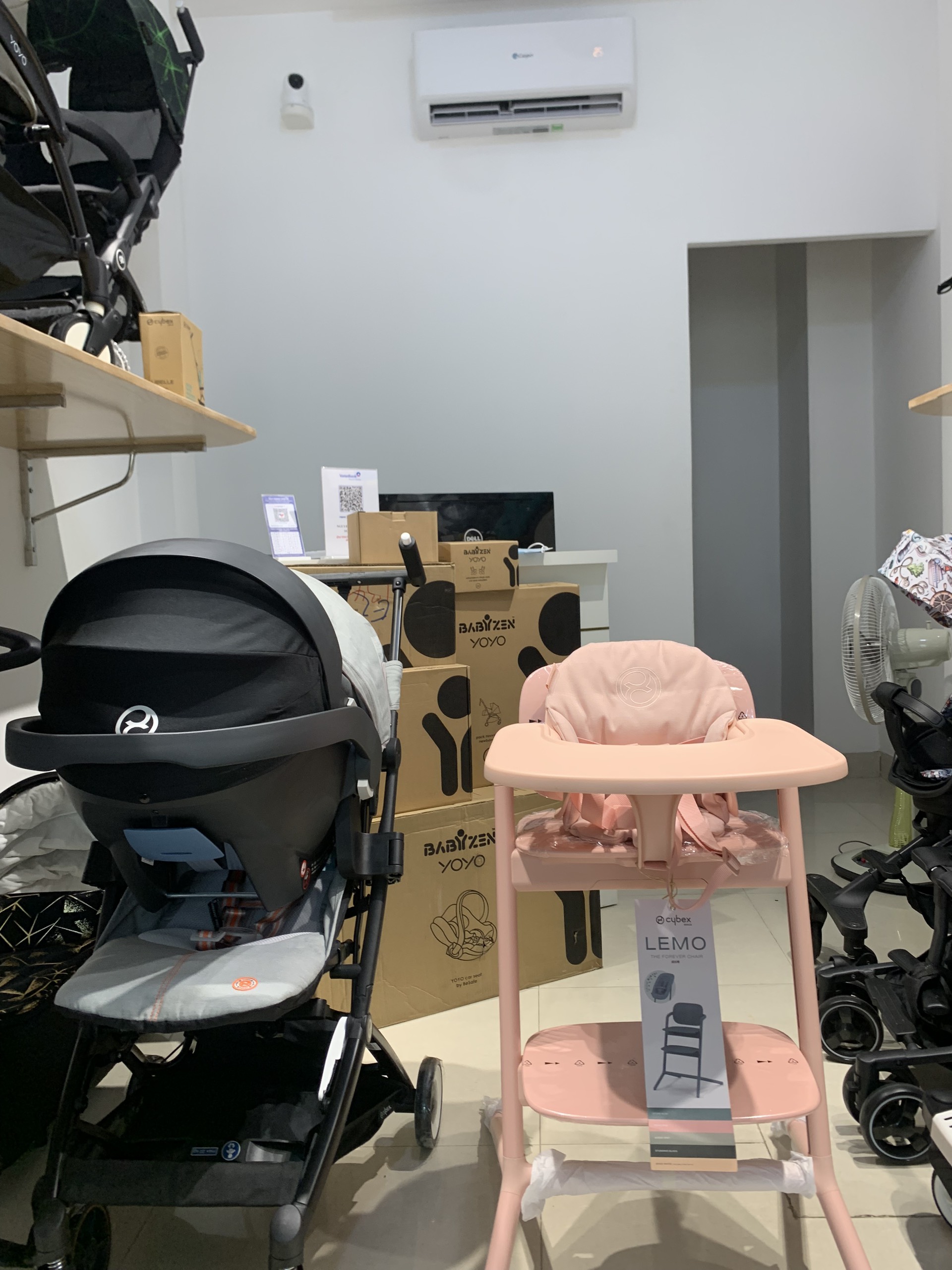 Ghế ăn Cybex Lemo Chair Babyset và Tray màu Pearl Pink