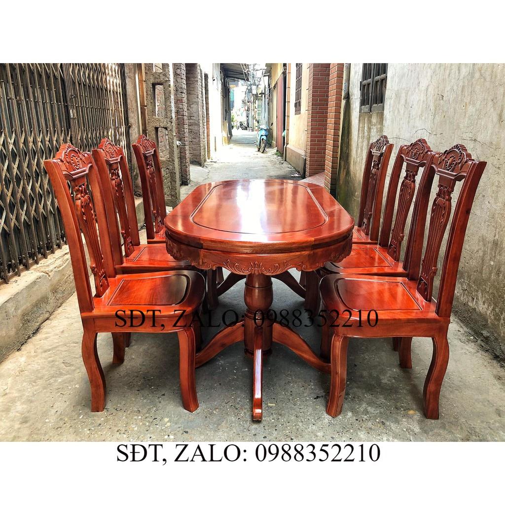 Bộ bàn ghế phòng ăn - gỗ xoan đào