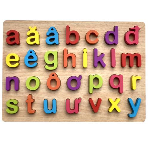 Bộ 3 Bảng Giúp Bé Học Làm Quen Chữ Cái Tiếng Việt Và Số Đếm Bằng Gỗ - Miễn Phí Vận Chuyển