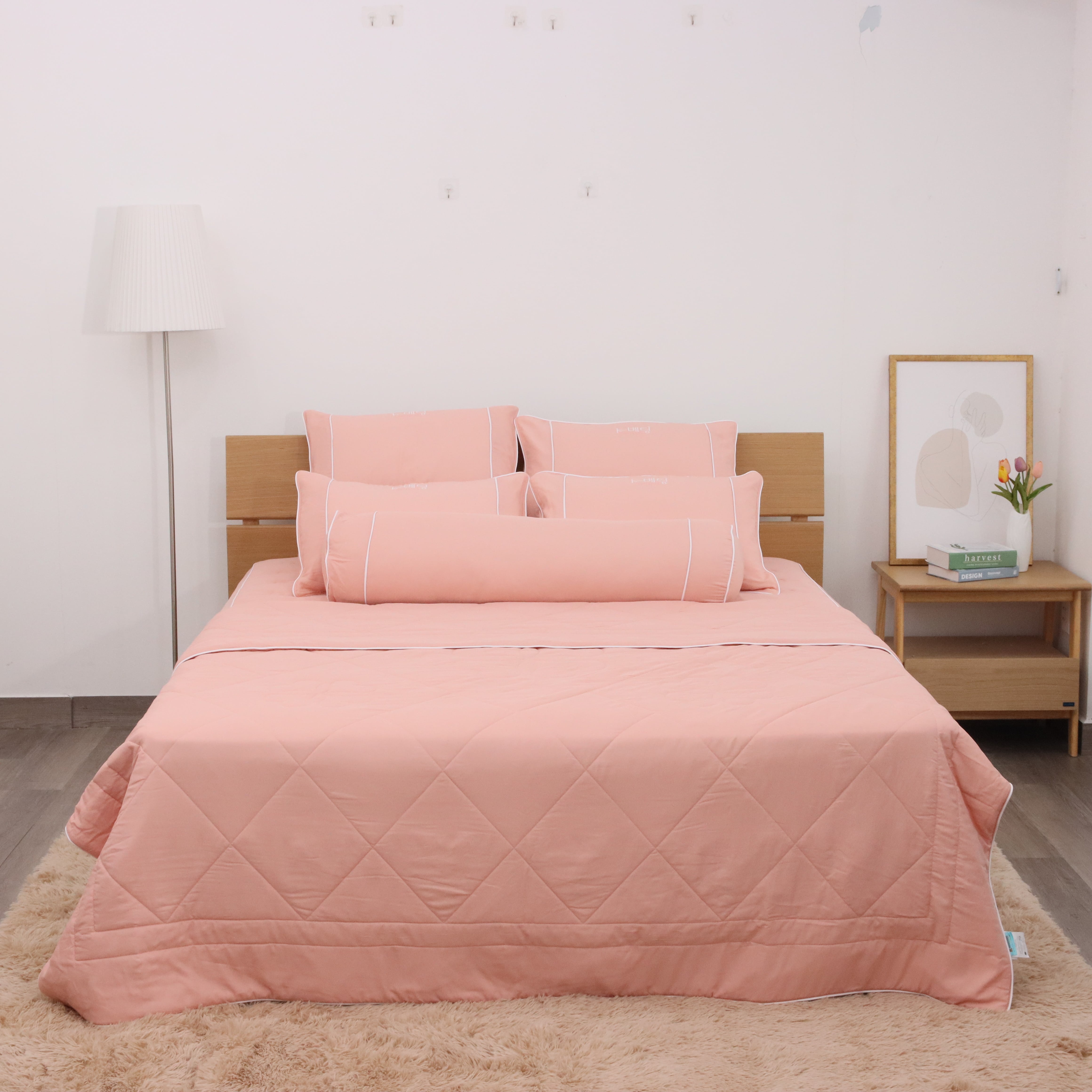 Bộ ga giường chần bông K-Bedding by Everon KNTS chất vải Ice-tencel thoáng mát, kháng khuẩn