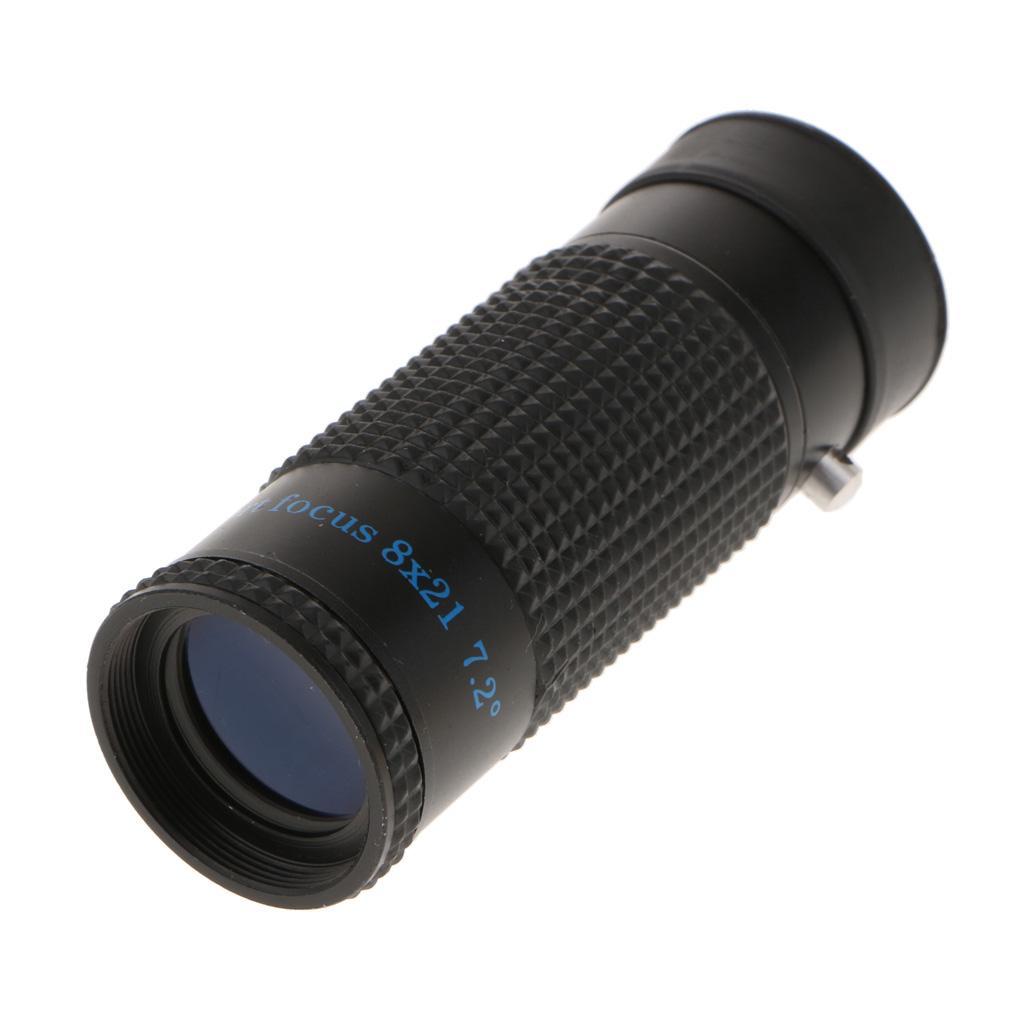 Mini 8x21 Extra Short Focus Optics Telescope Monocular Typoscope Black