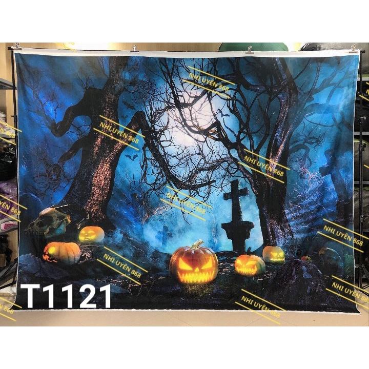 (Tổng hợp) Thảm vải chụp ảnh / Thảm vải treo tường / Tranh vải decor chủ đề Halloween (2