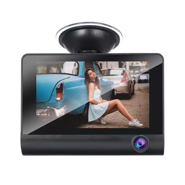 Camera hành trình ô tô 3 camera kép Z6 , FHD 1080P Màn hình 4 inch - camera hành trình , sắc nét ,3 camera kép trước và sau và bên trong