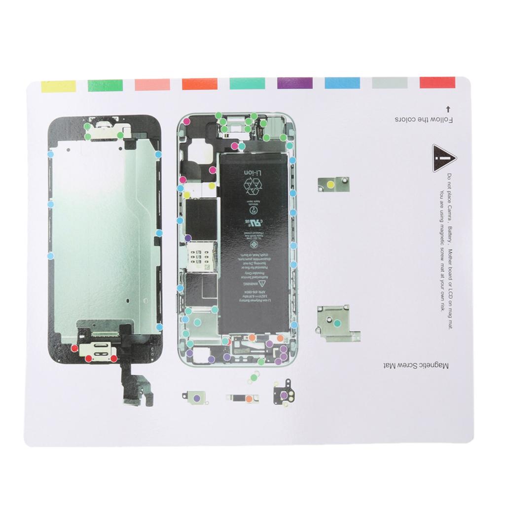Professional Magnetic Pad with Screws Mapping Project Mat Pad Guide Tool Cell Phone Dissemble Tool Repairing Tool Kit for iPhone 6 6s