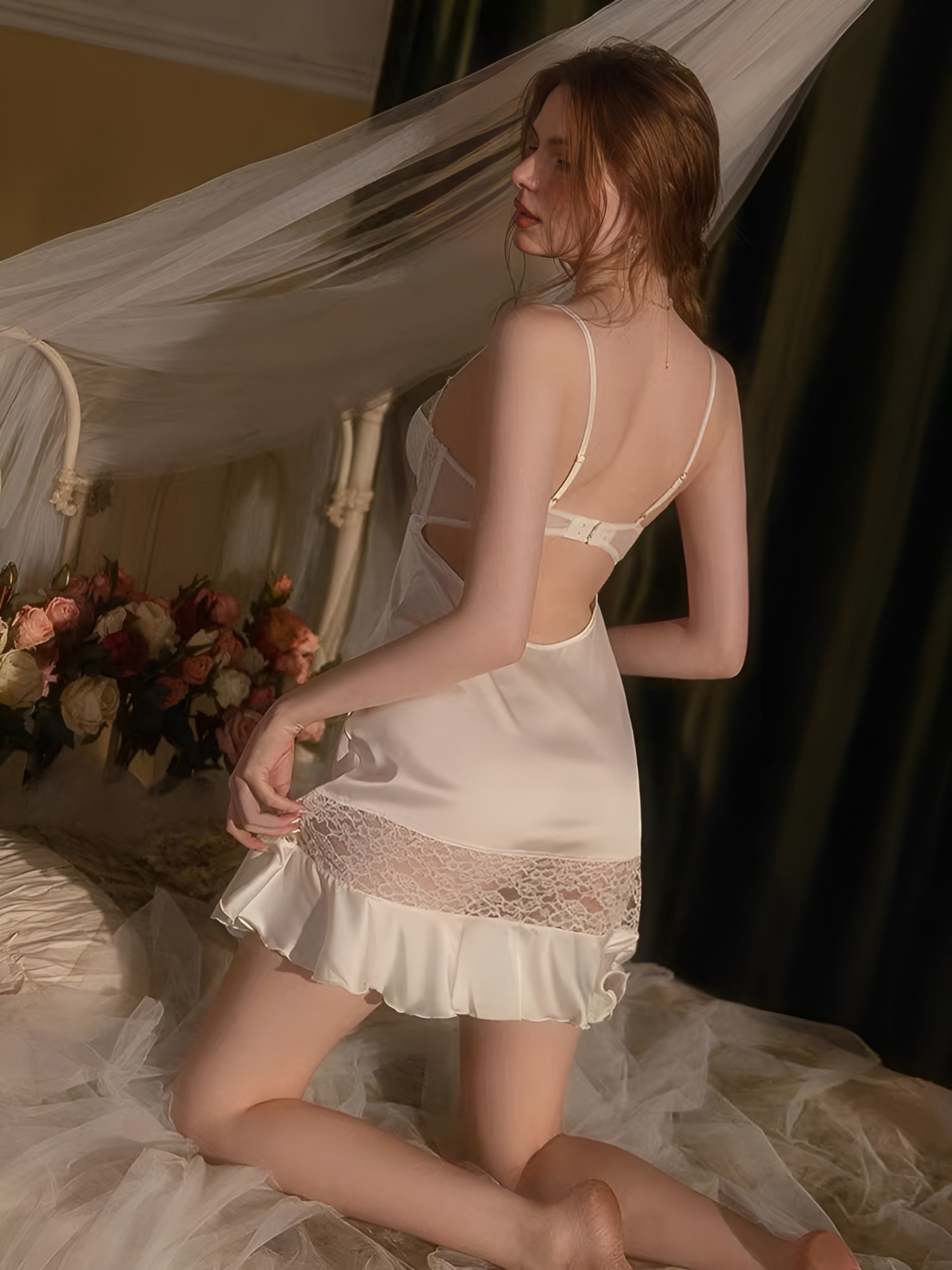 Váy Ngủ Nữ Ren Quyến Rũ - B.Lingerie