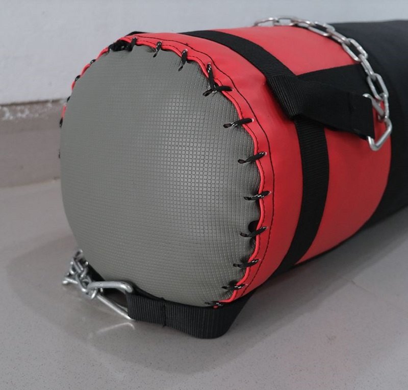 Bao đấm thể thao nhồi vải vụn kèm xích treo, kích thước 100cm - 120cm đường kính 30cm phù hợp sử dụng để tập võ thuật hay tập thể lực tại nhà