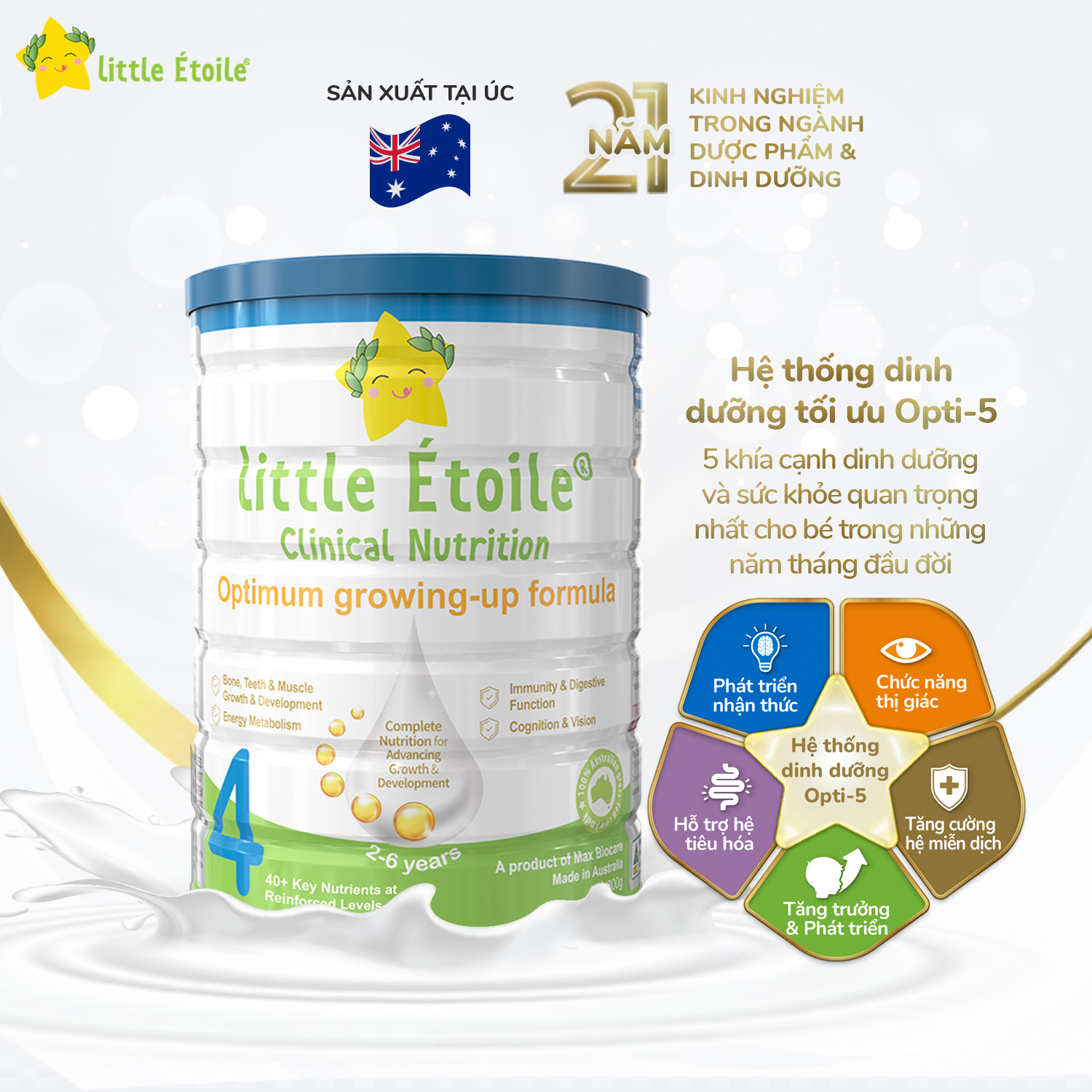 Combo 3 lon sữa bột ngôi sao nhỏ Little Étoile số 4 800g