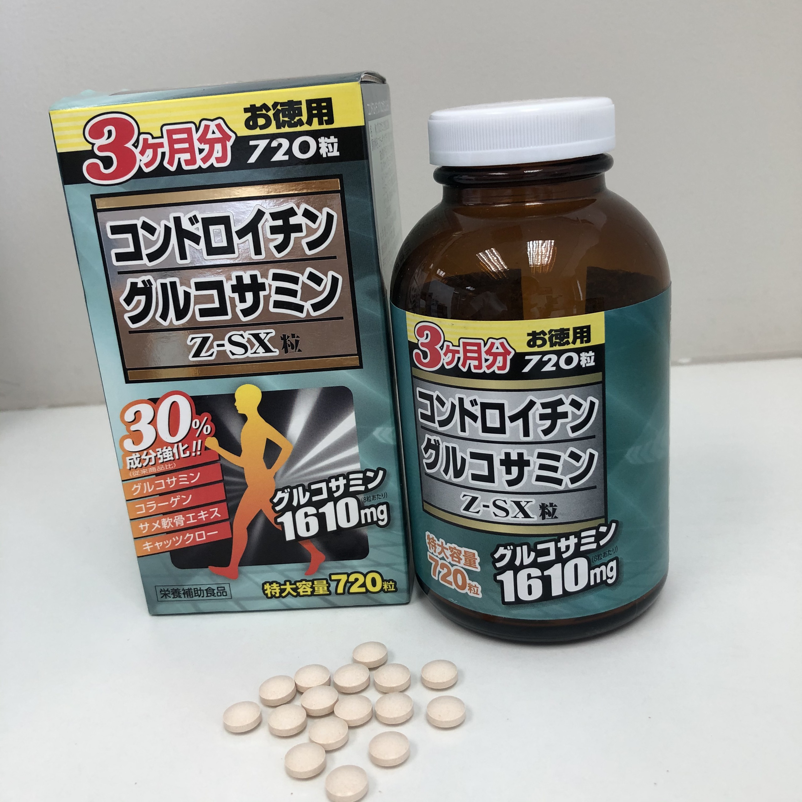 Viên uống Glucosamine Chondroitin Z-SX - Viên bổ xương khớp chính hãng Nhật Bản 720 viên 1610mg. Thực phẩm chức năng hỗ trợ giảm đau khớp và thoái hóa khớp