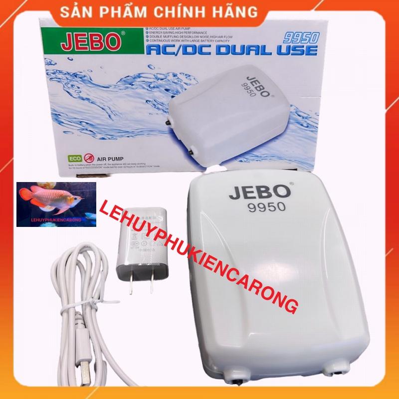 Máy Sủi Oxy TÍCH ĐIỆN 2 Vòi JEBO 9950/9970 | Tặng Kèm Phụ Kiện