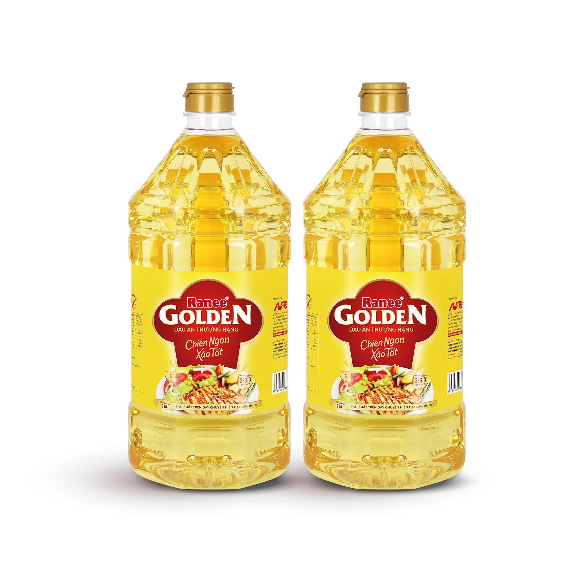 Combo 2 chai dầu ăn Ranee Golden 2 lít