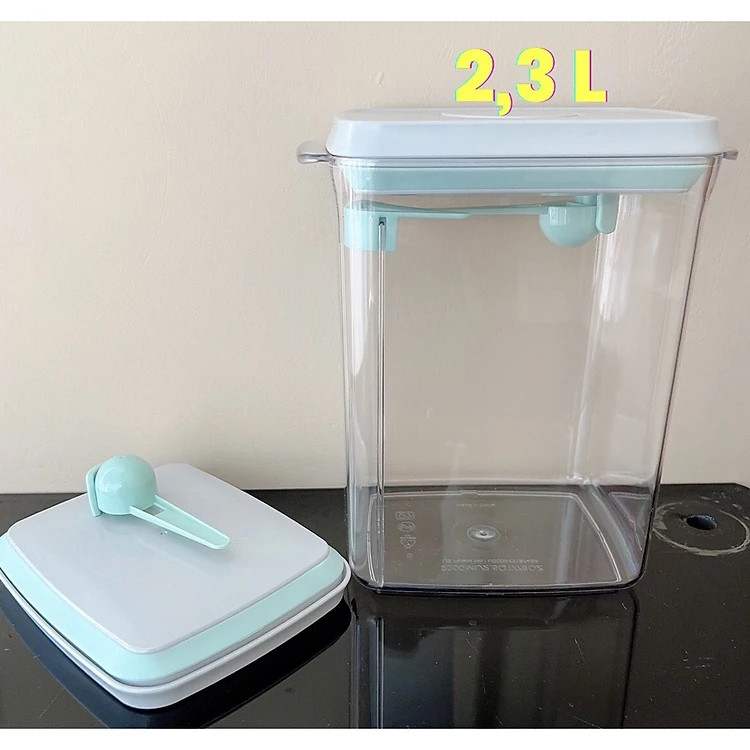 Hộp Đựng Sữa Bột Chống Ẩm Ankou, Hộp Trữ Sữa Cho Bé Hút Chân Không 2.3L