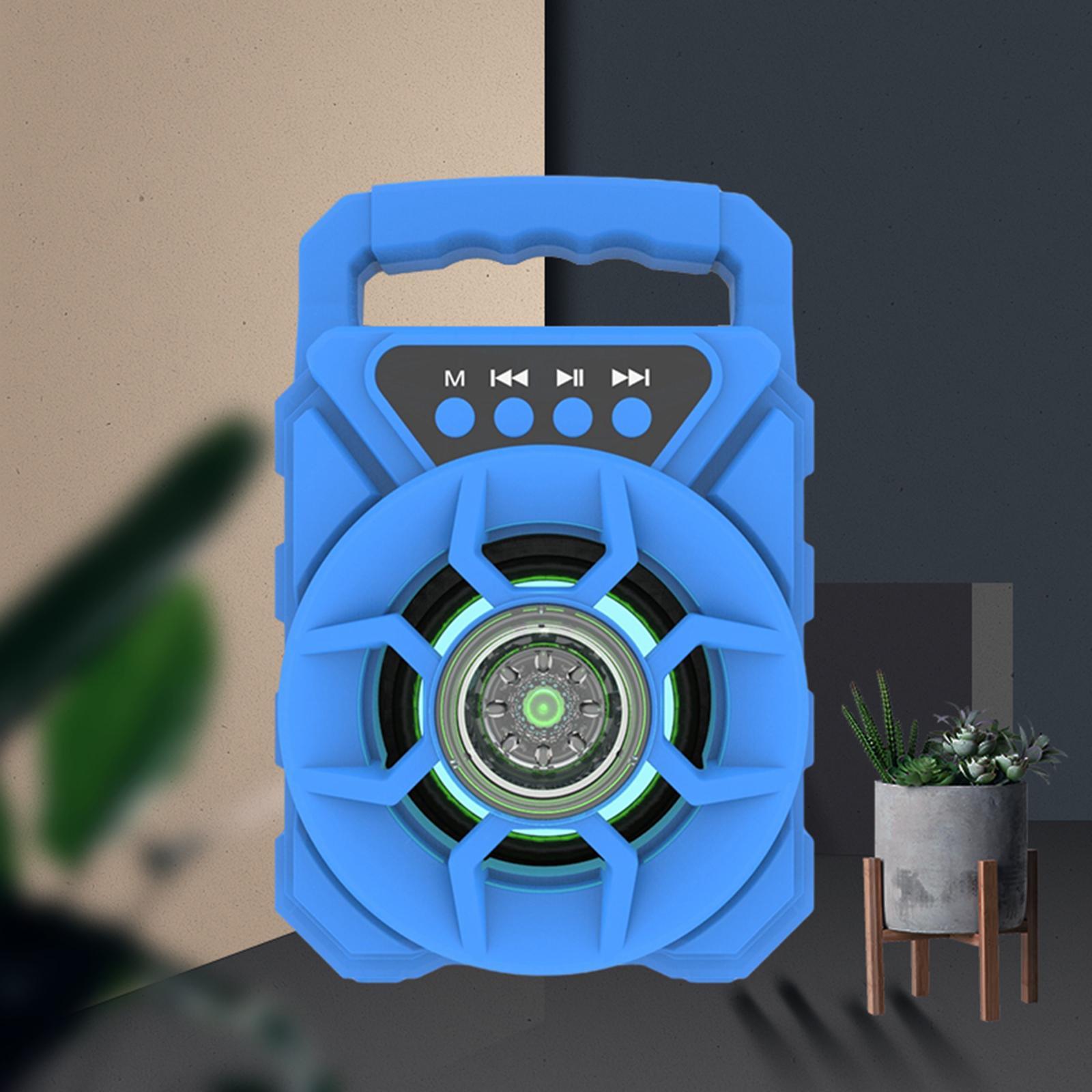 Portable Disco Subwoofer Bluetooth Speaker Rechargeable Blue