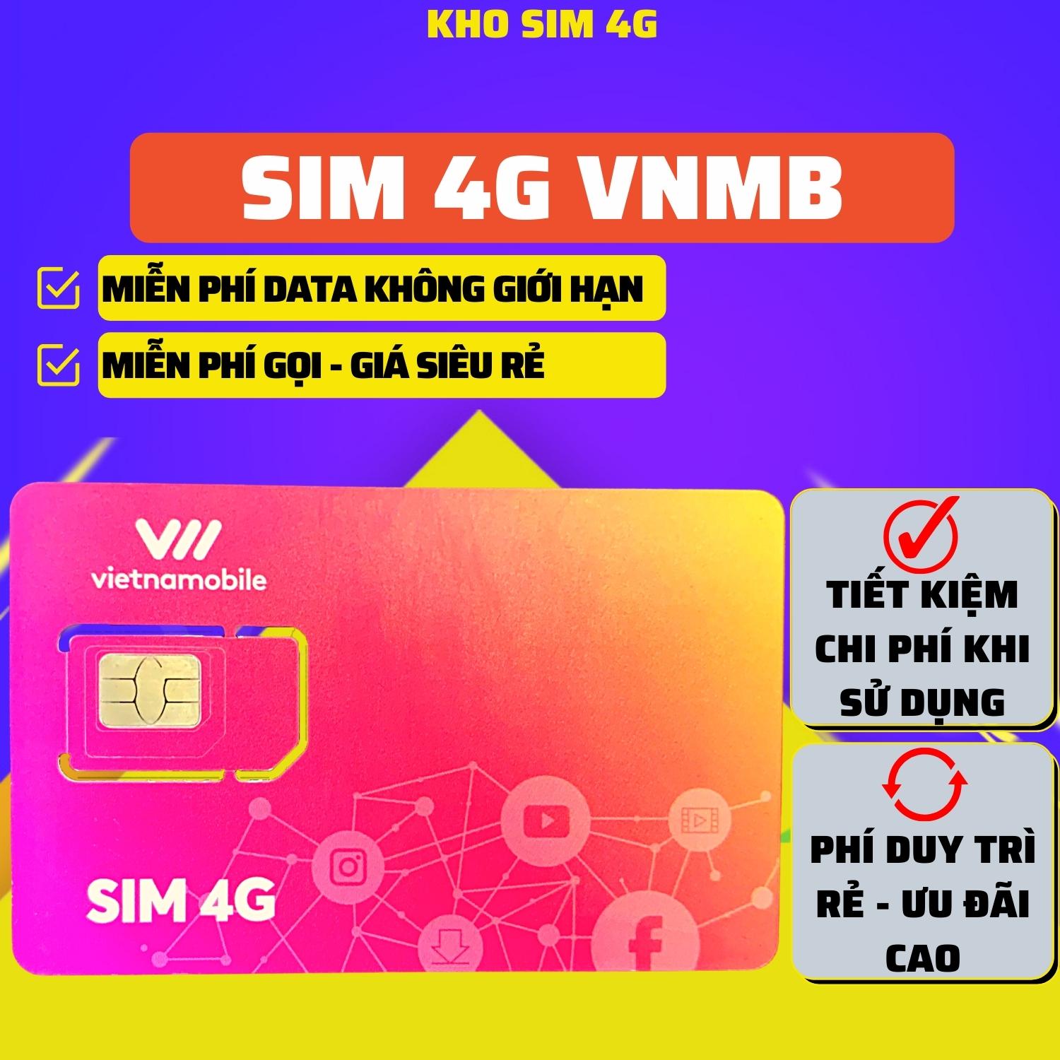 Hàng Chính Hãng - Sim 4G Vietnamobile Gói Cảm Ơn Data 30Gb (1Gb/ Ngày) - Sim Không Giới Hạn Data - Giá Siêu Rẻ