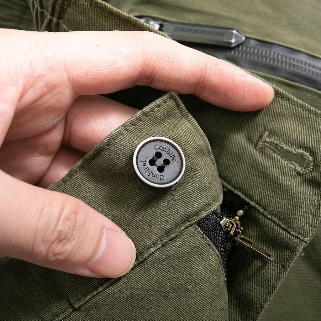 Quần Short Nam KAKI Túi Kéo - QS007 - Chất liệu vải co giãn, Thiết Kế Khoá Kéo Túi Trước
