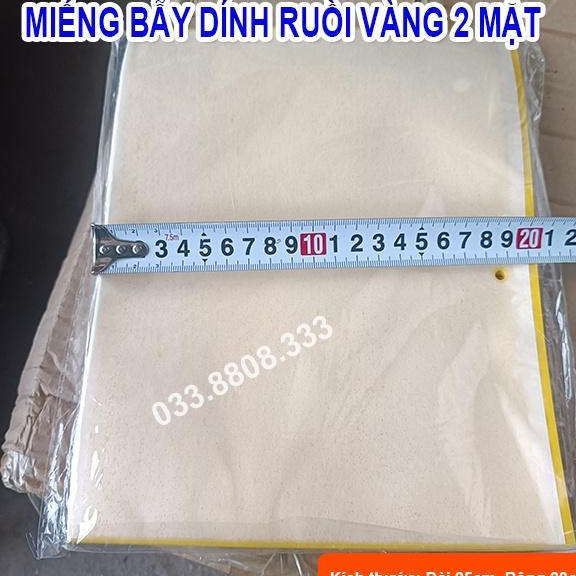 10 Miếng Dính Ruồi Vàng, Côn Trùng Hai Mặt - Hiệu Quả Nhanh, An Toàn - VTNN - DCLV