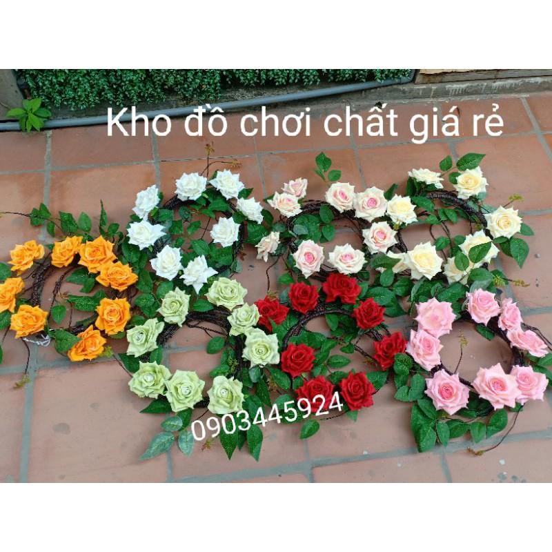 Dây Hoa Hồng Leo 2m Cao Cấp-Dây hoa giả