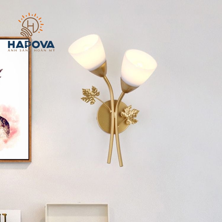 Đèn gắn tường Đôi Bông hoa HAPOVA DRITY 7613 Tặng kèm bóng led Chuyên dụng