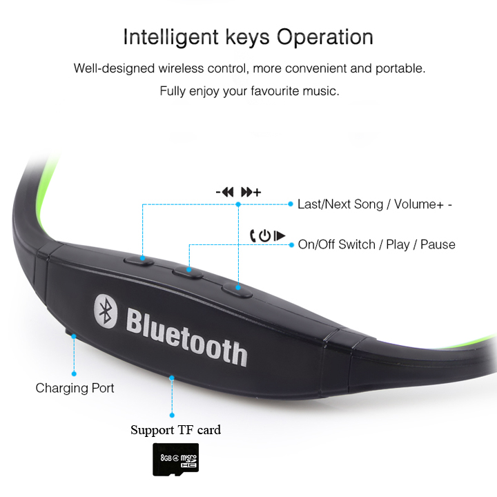 Tai nghe bluetooth sport S9TF – hỗ trợ nghe nhạc thẻ nhớ (Giao màu ngẫu nhiên)