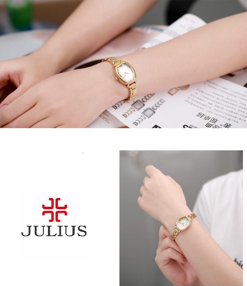 Đồng Hồ Nữ Julius Hàn Quốc JA-906B Dây Kim Loại Màu Vàng