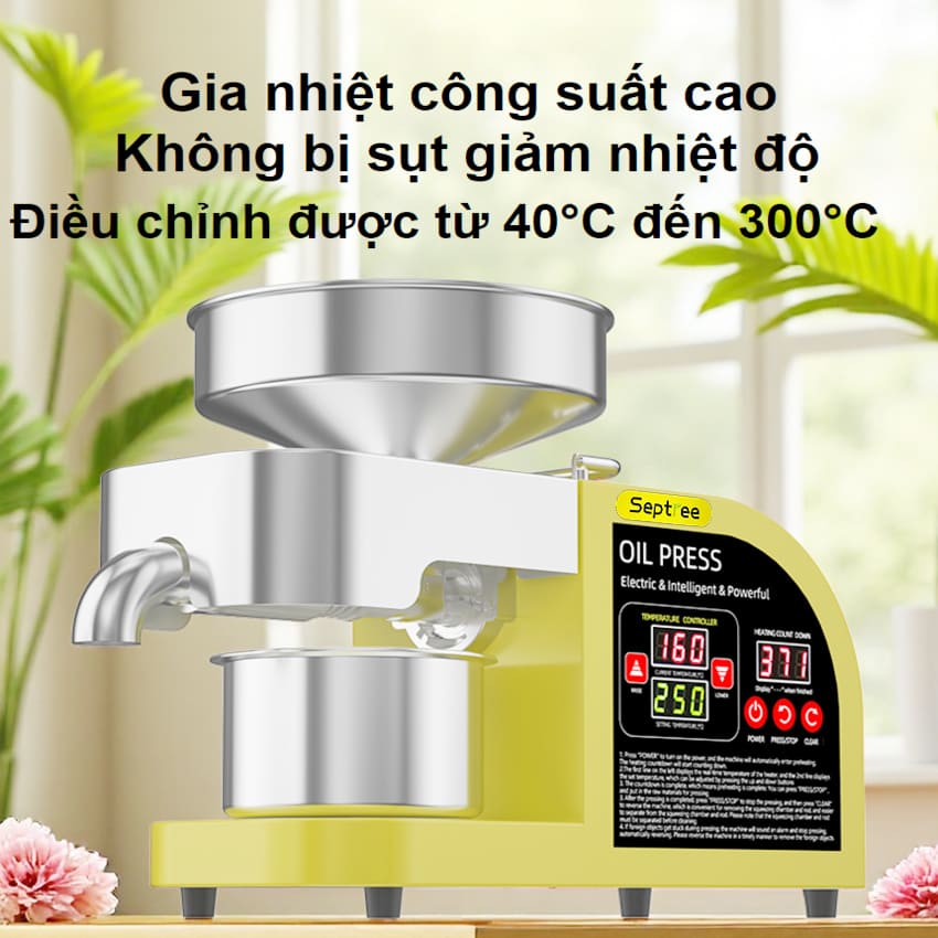 Máy ép dầu ăn thực vật dùng trong gia đình thương hiệu Mỹ cao cấp Septree X6 - Công suất 1150W - Hàng chính hãng (BH 1 NĂM)