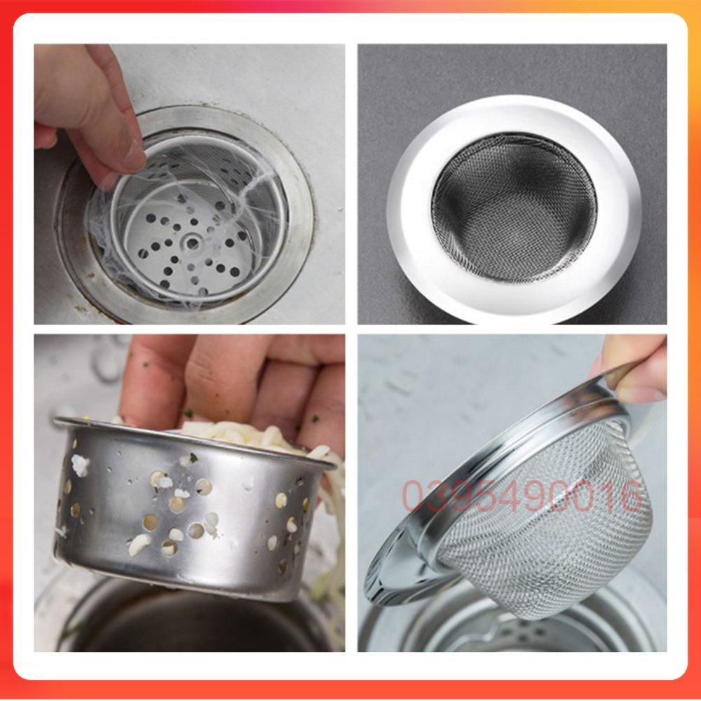 Miếng Lọc Rác Bằng Thép Không Gỉ Cho Bồn Rửa Chén Cao Cấp Chất Liệu INOX Lưới Lọc Rác Bồn Rửa Bát