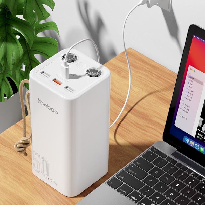 Hình ảnh Pin Sạc Dự Phòng Yoobao H5 50000mAh - Tích Hợp đèn Pin Siêu Sáng - Sạc Nhanh Cho điện Thoại