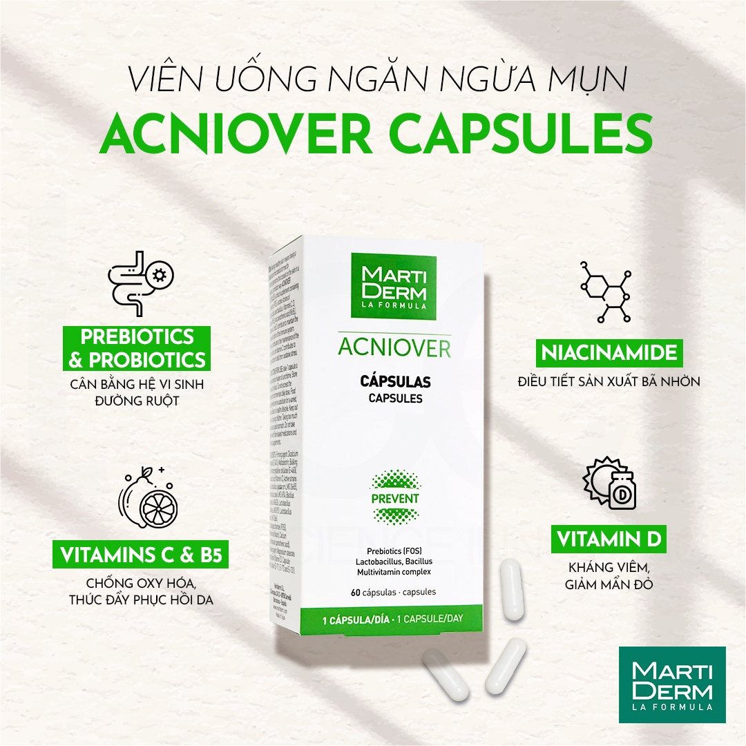 Viên Uống Ngăn Ngừa Mụn - MartiDerm Acniover Capsules