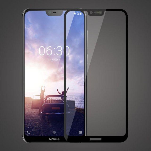 Kính cường lực 9D Dành Cho Nokia 6.1 plus full keo màn hình - Màu đen