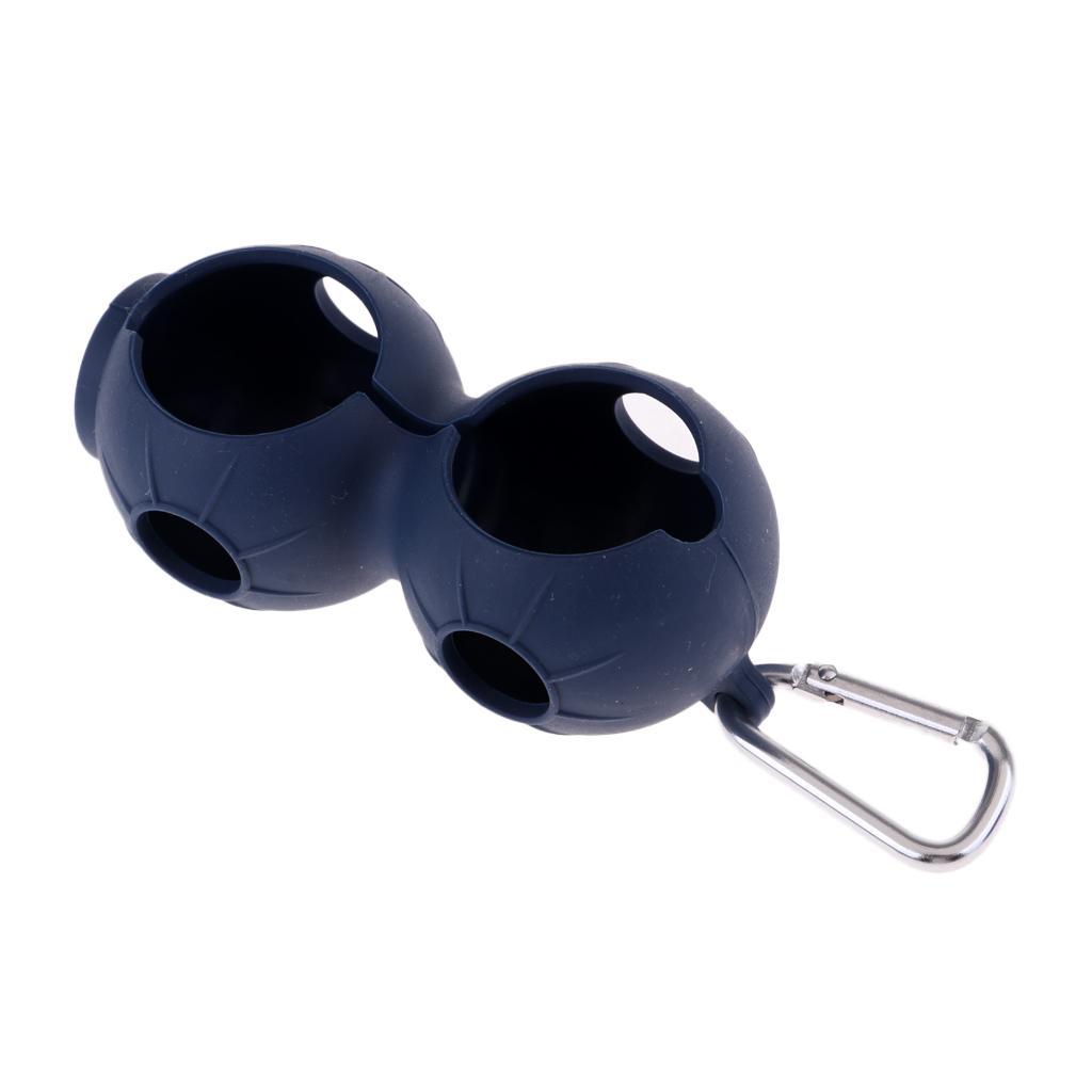 2x Portable Lightweight Compact Durable Golf Ball Holder Bag Lightweight Golf Ball Storage with