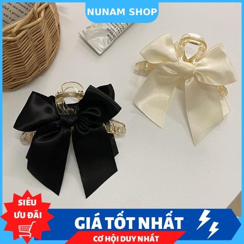 Kẹp toc càng cua nơ ruy băng to sang chảnh Nunam Shop