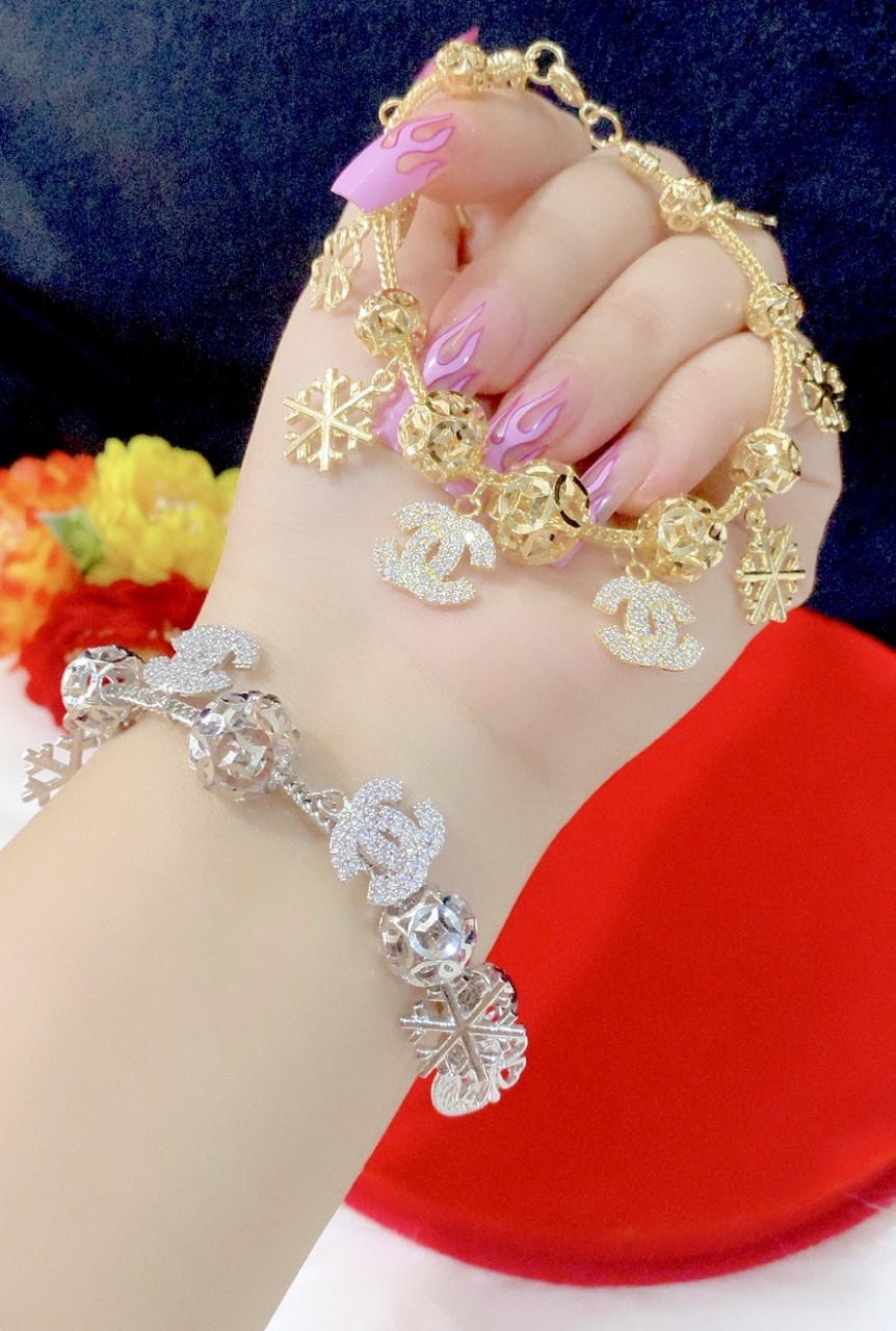 Lắc tay chamr mạ bạch kim cao cấp p782