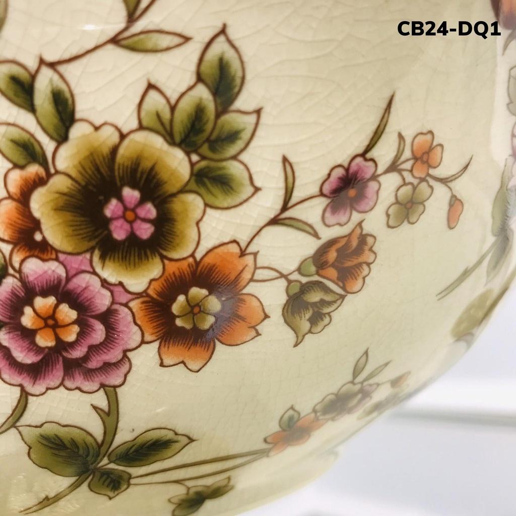 Mẫu đĩa đựng hoa quả họa tiết hình Châu Âu mang phong cách tân cổ điển sang trọng CB24-DQ1