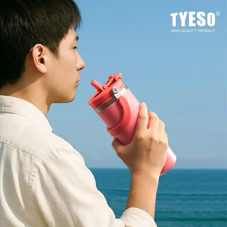 Cốc giữ nhiệt TYESO 01022 dung tích 600ML , bằng thép không gỉ 304 - Hàng chính hãng