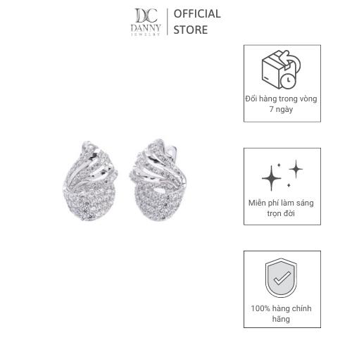 Bông Tai Nữ Bạc 925 Danny Jewelry Xi Bạch Kim Đính Đá CZ NI4GZ001