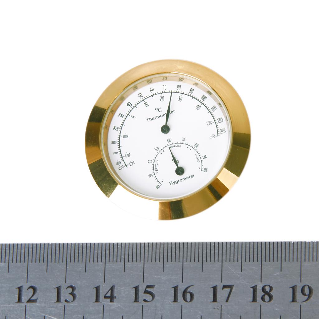 Guitar Thermometer Hygrometer, Golden