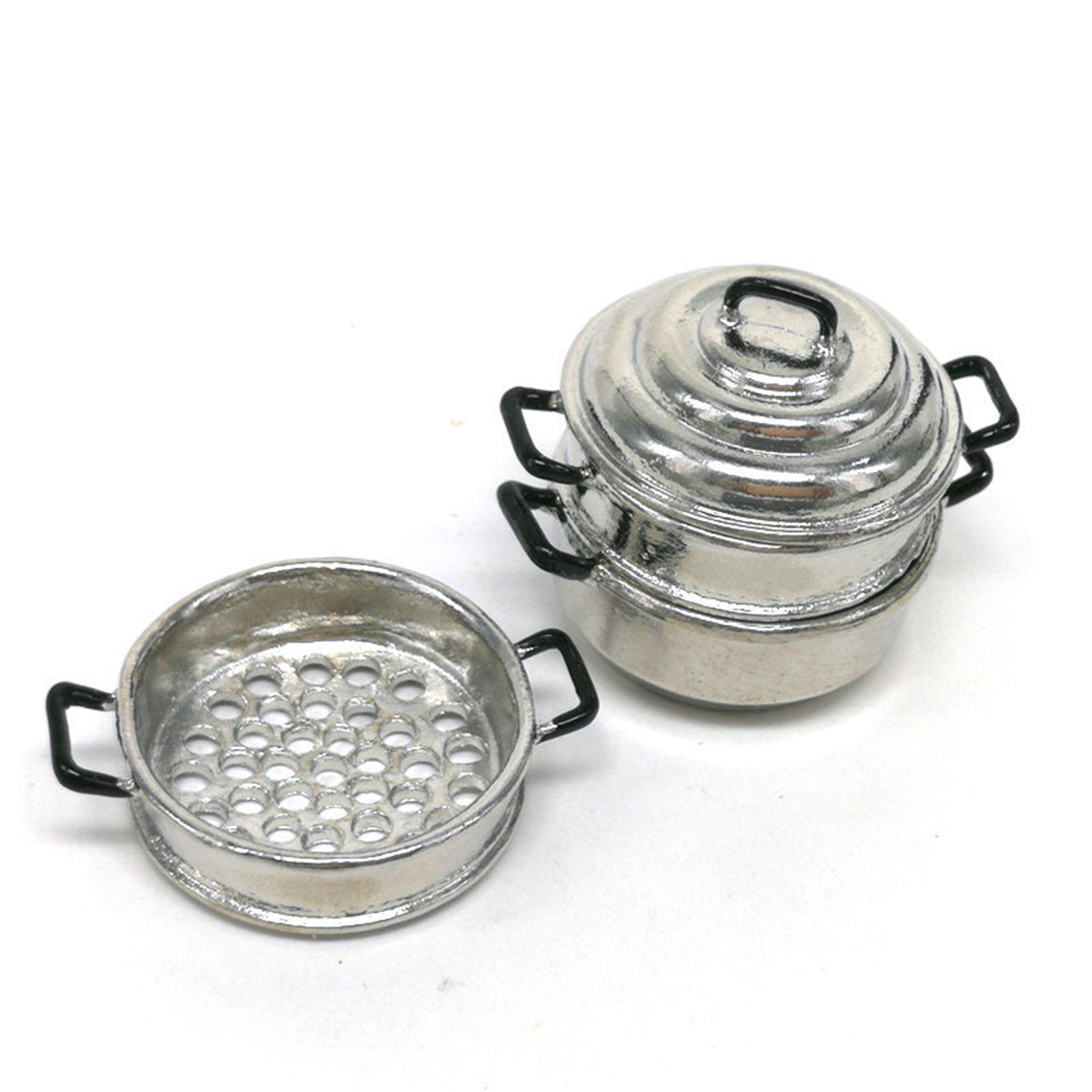 1/12 1/6 Dollhouse Accessories 3 Floors Party Supplies Dollhouse Miniature Accessories Kitchen Utensils Pot for Mini House Dollhouse Decor