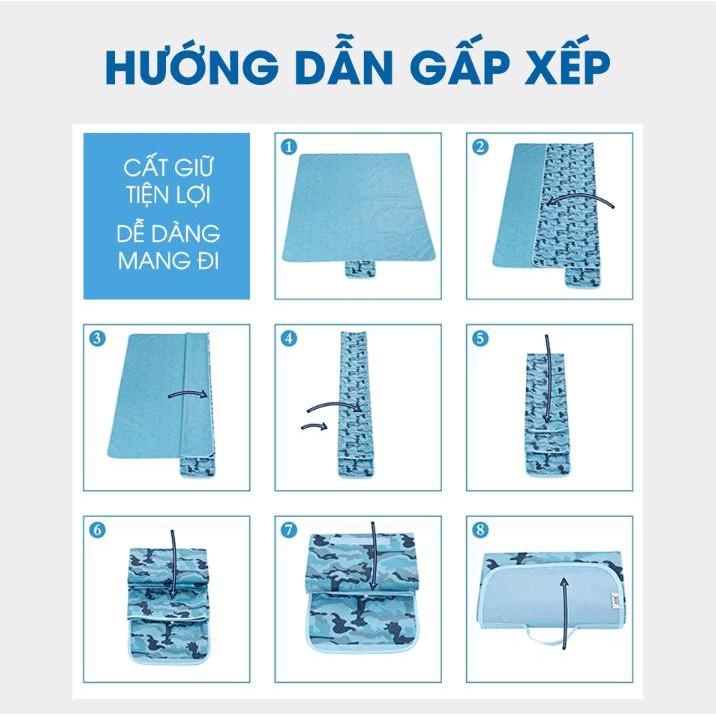 Tấm trải xếp gấp tiện lợi đi du lịch dã ngoại , cắm trại , đi phượt.