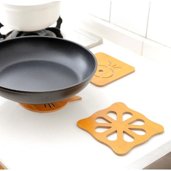 Tấm lót nồi bằng gỗ tre nhiều hình