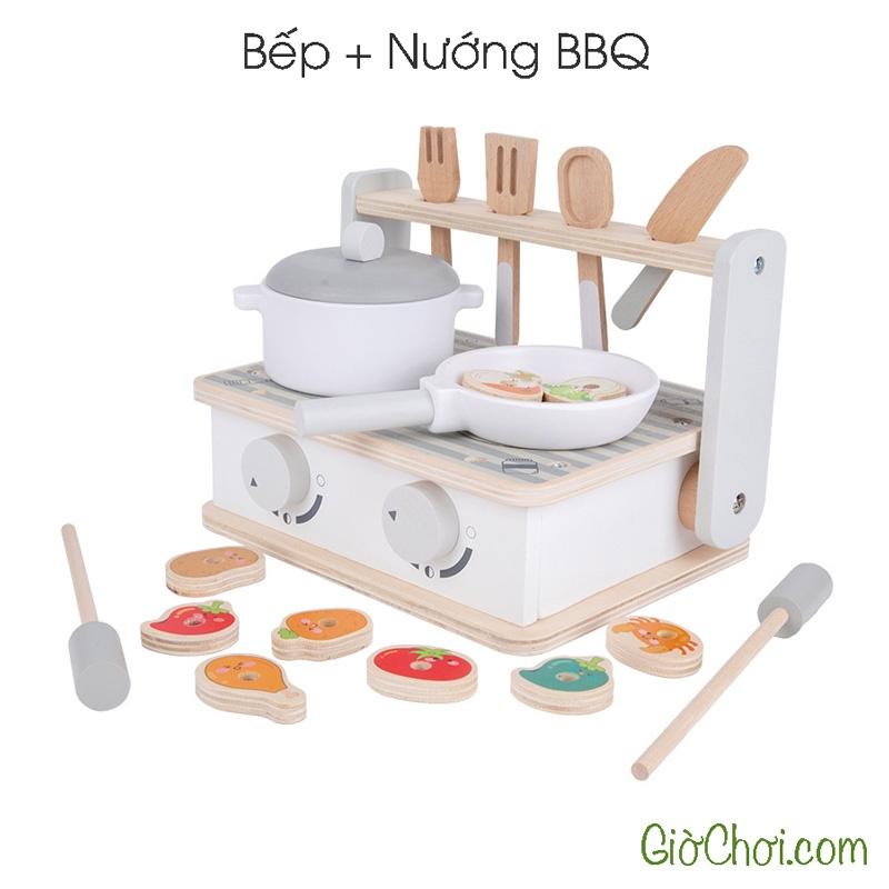 Đồ chơi nhà bếp kết hợp vỉ nướng BBQ