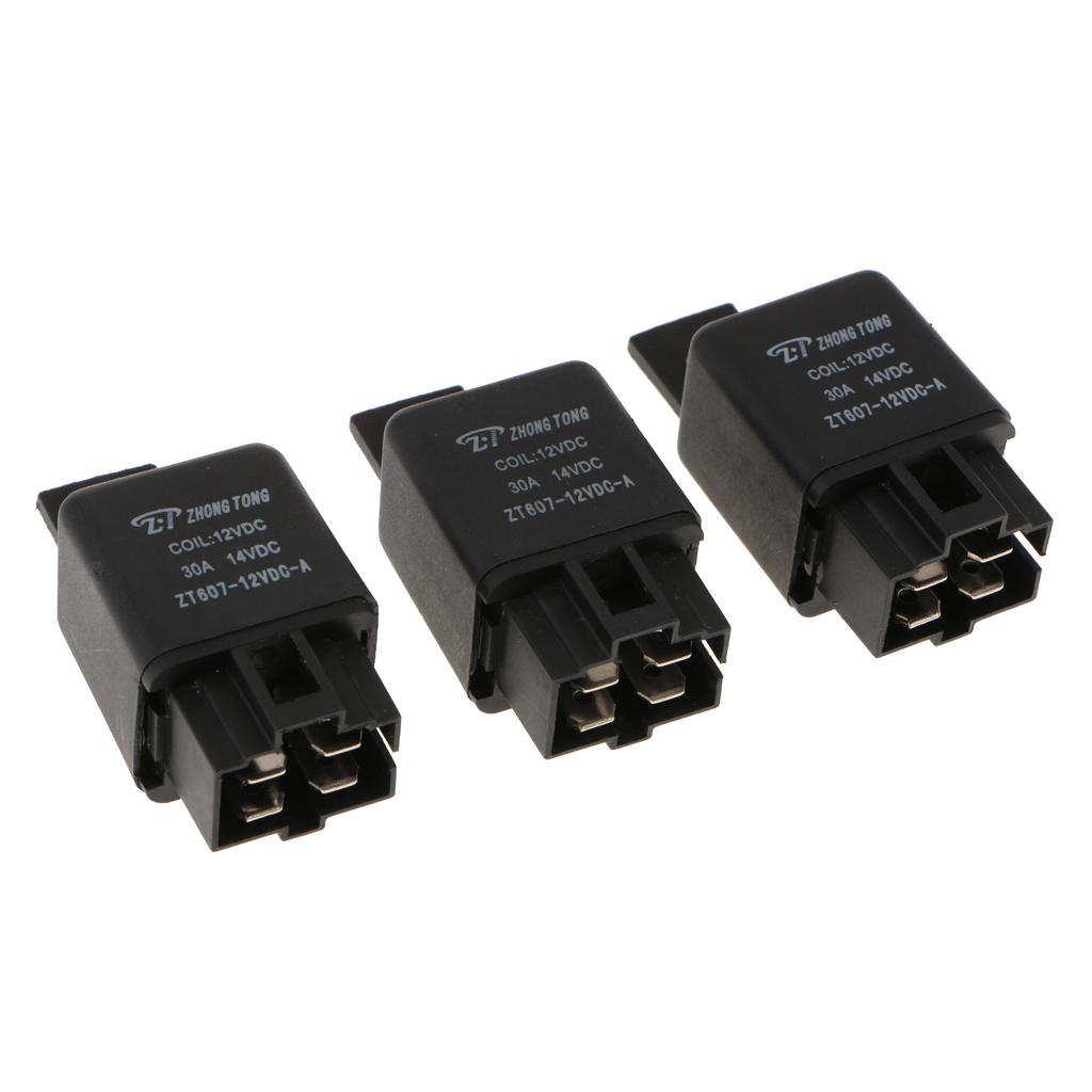 4Pin 4P DC12V 30A Heavy Duty SPST Relay With High Switching Capability