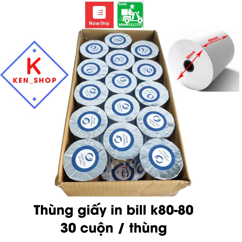 Giấy In Bill K80 đường kính 80 - Giấy In Nhiệt K80-80mm - giấy in pos ocha