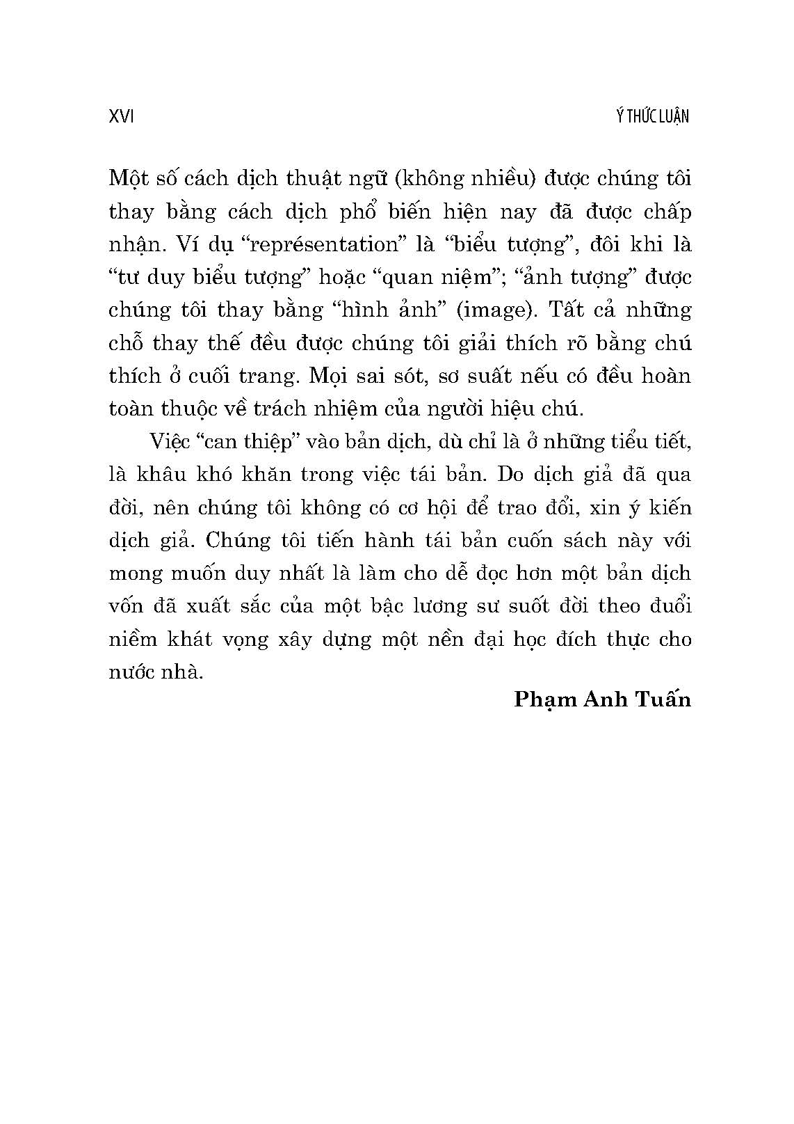 Ý Thức Luận (Essai Sur Les Données Immédiates De La Conscience) - Henri Bergson; Cao Văn Luận dịch; Phạm Anh Tuấn hiệu chú (Tái bản 2024)