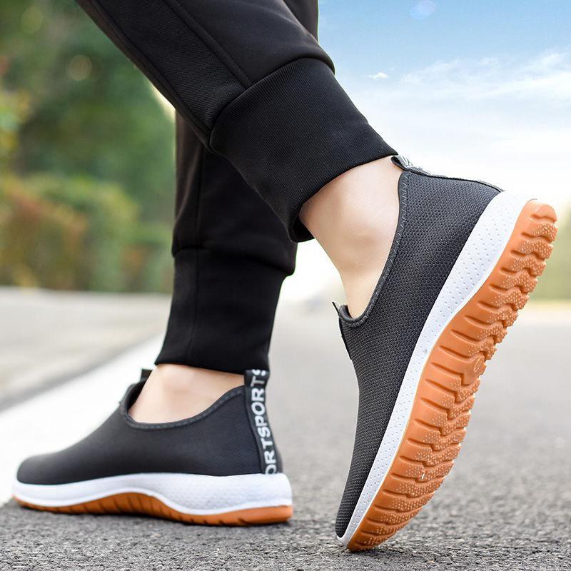 Giày lười nam giày thể thao nam sneaker cổ thấp thoáng khí giày vải chạy bộ