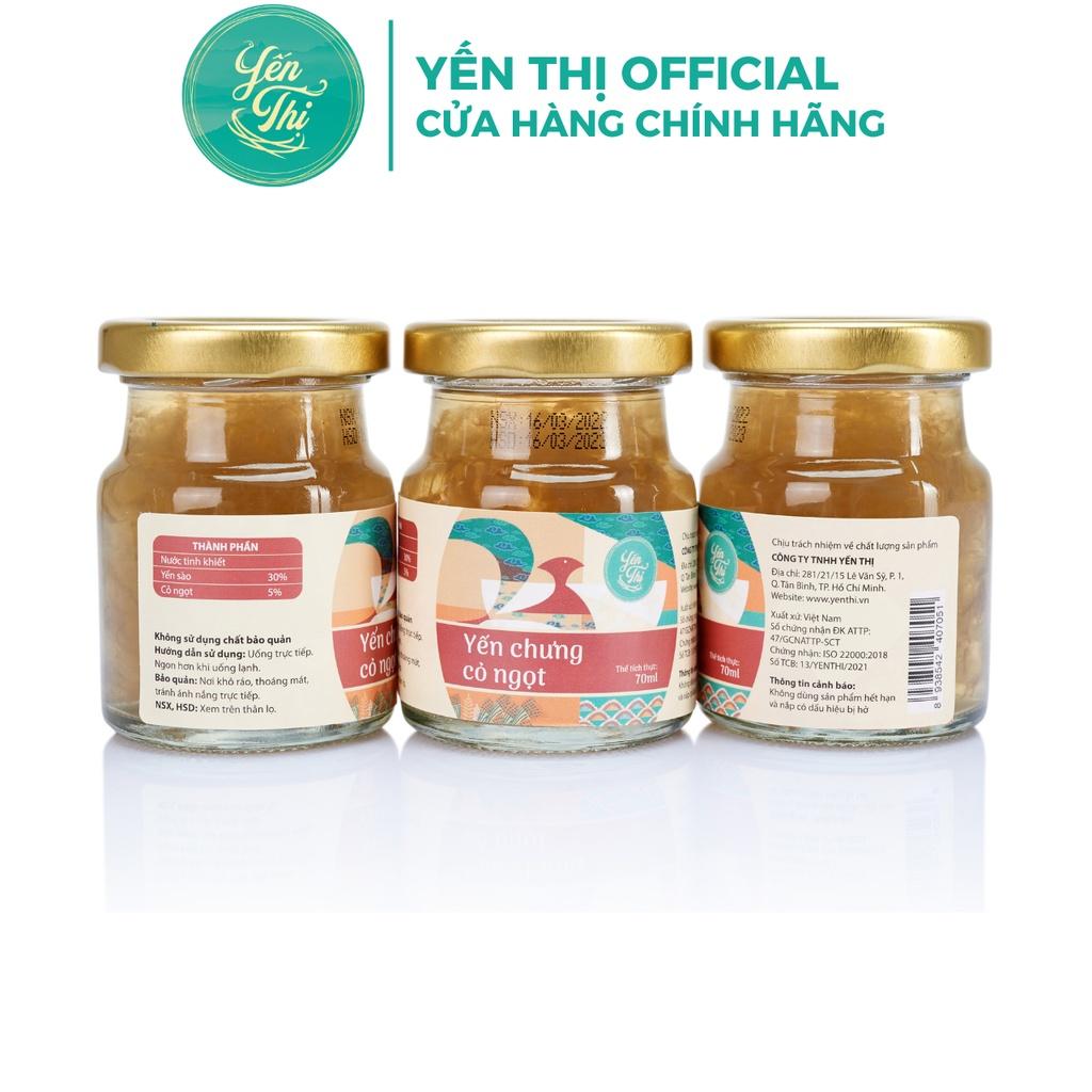 Yến Thị - Chưng cỏ ngọt - Yến sào Khánh Hòa chưng sẵn - 30% yến thô/hũ 70ml