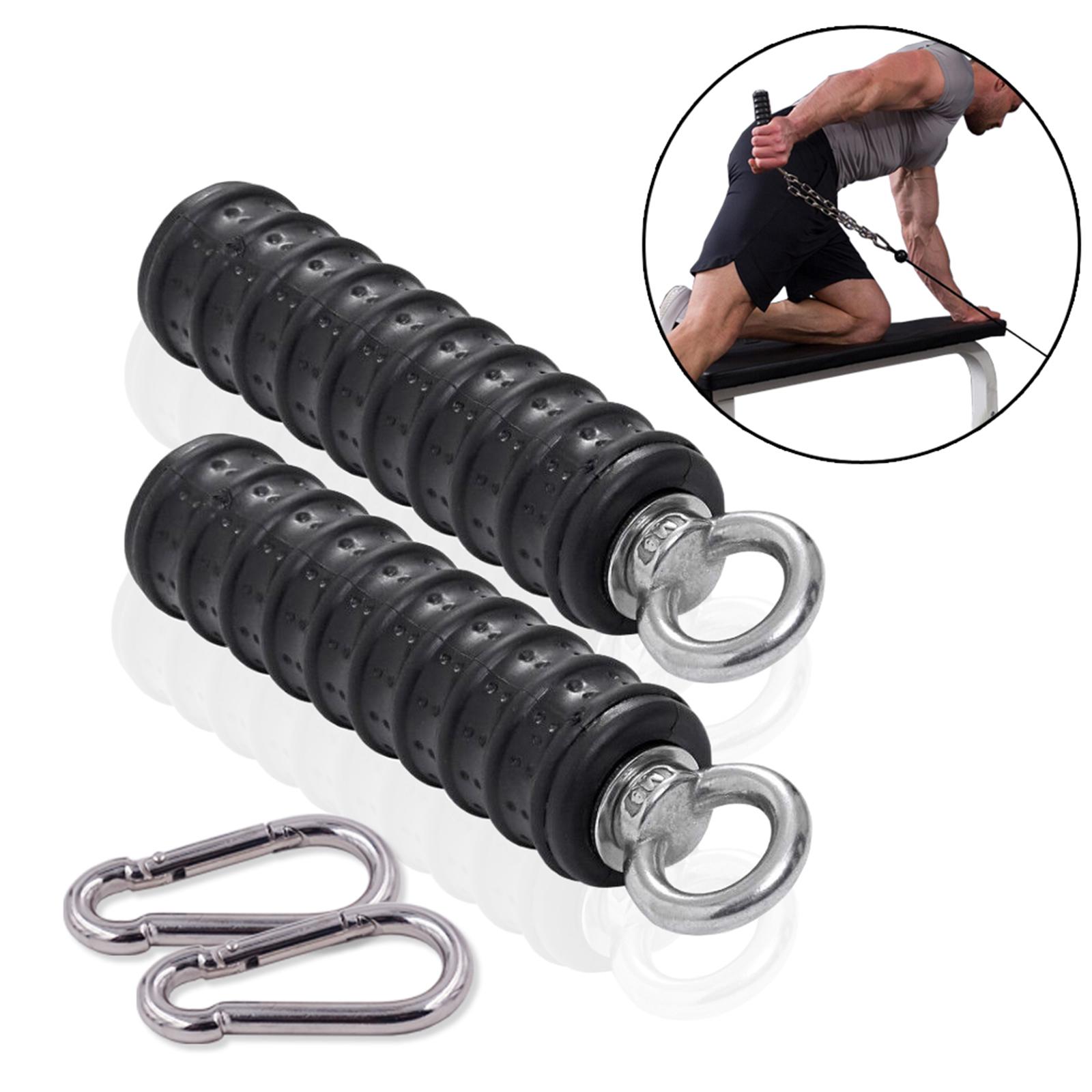 Đẩy xuống một phòng tập thể dục tay cầm cơ tam đầu kéo lên nắm tay cho máy cáp gắn thiết bị tập thể dục cánh tay