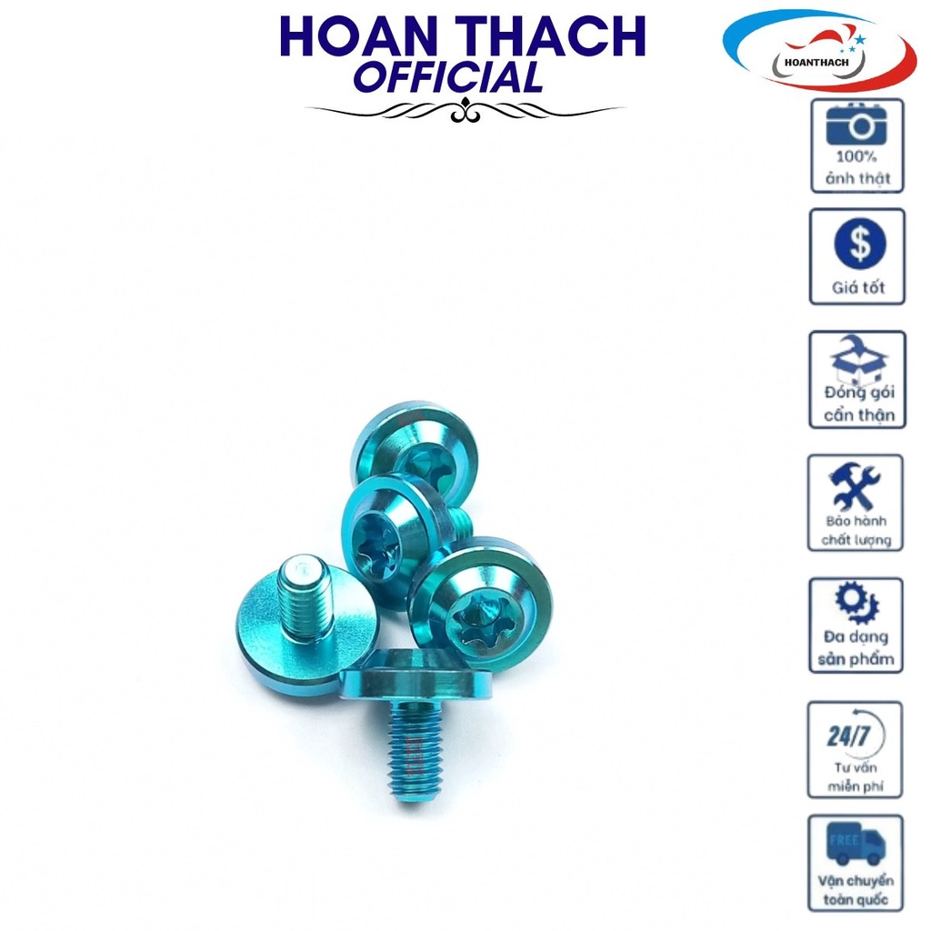 Ốc GR5 Titan Dù 6L10 Xanh Lục Bảo sử dụng được nhiều dòng xe ,SP010244 ( Gía 1 con )