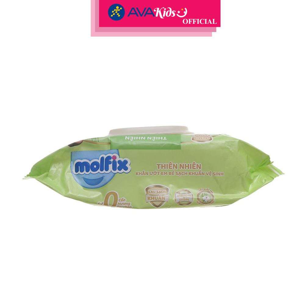 Khăn ướt Molfix sạch khuẩn vệ sinh không mùi gói 100 miếng - Lốc 2 - Hàng Chính Hãng