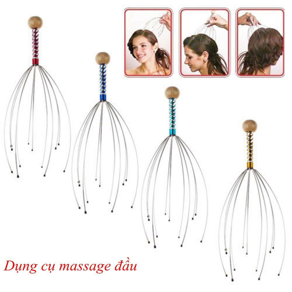 Cây Massage Đầu Giảm Stress, Dung Cụ Mát Xa Đầu Thư Giãn, Bớt Đau Nhức Đầu Tiện Lợi